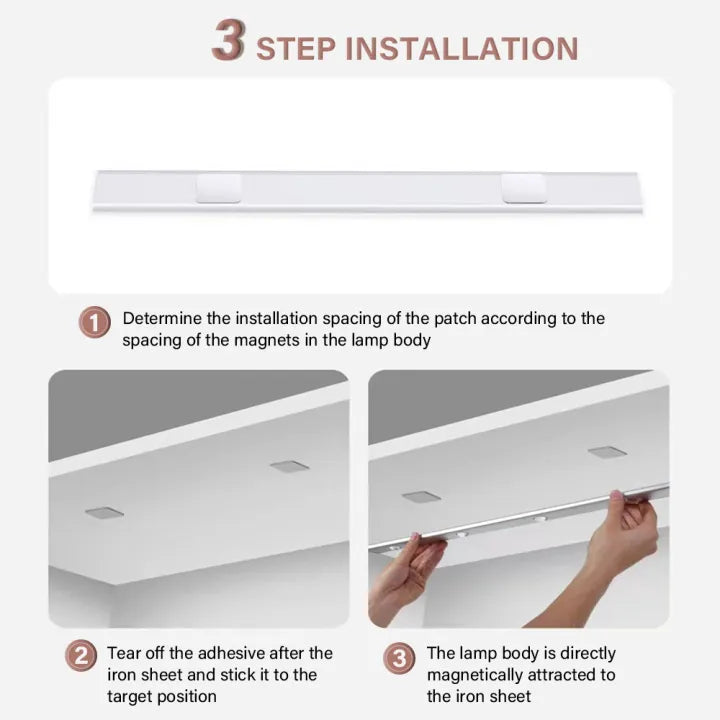 LED Motion Sensor Cabinet Light – USB Rechargeable Wireless Under Cabinet Light