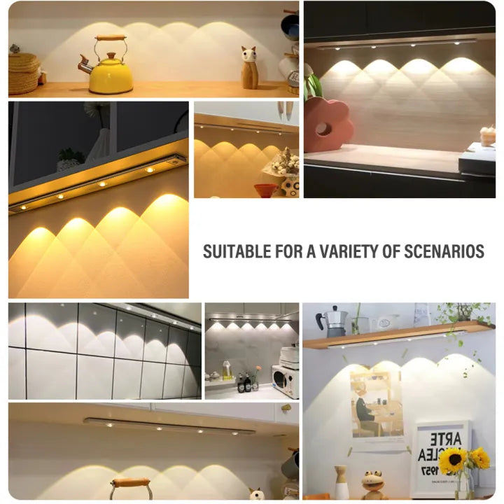 LED Motion Sensor Cabinet Light – USB Rechargeable Wireless Under Cabinet Light
