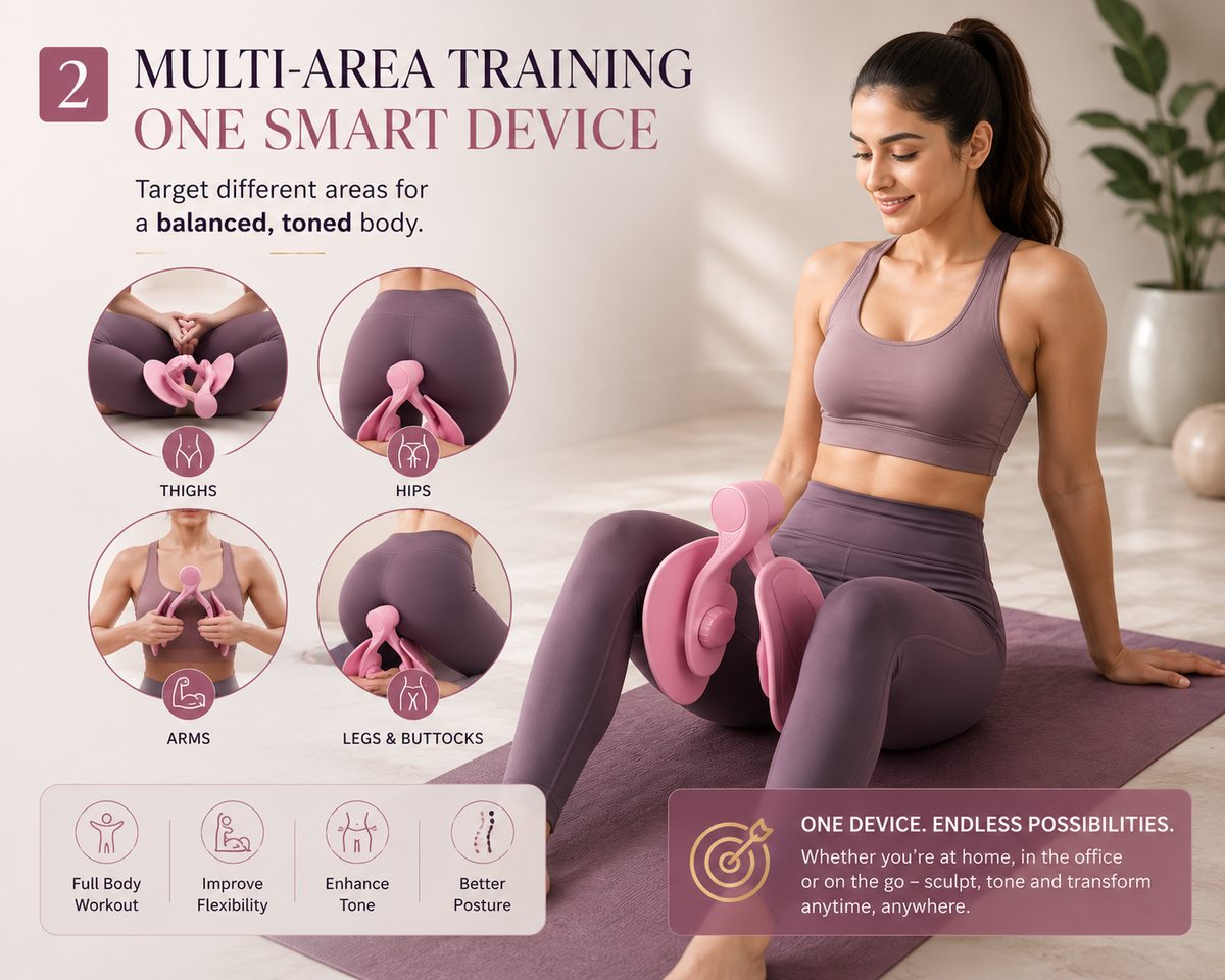 SculptFlex Thigh Trainer – Portable Pilates Resistance Trainer for Inner Thighs, Glutes & Full Body Workouts