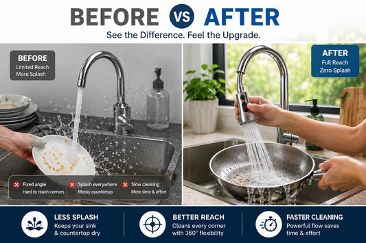 360° Kitchen Faucet Sprayer Attachment – 3 Spray Modes, Universal Fit