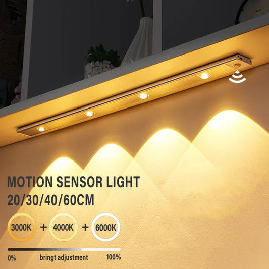 LED Motion Sensor Cabinet Light – USB Rechargeable Wireless Under Cabinet Light